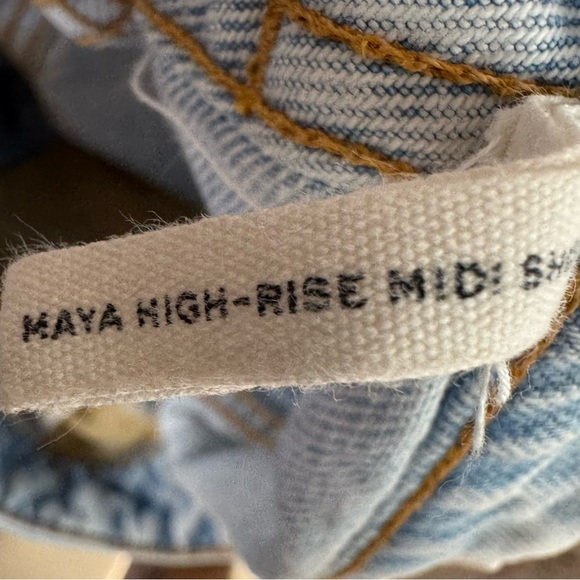 Rag & Bone New York Womens Size 25 Maya High Rise Midi Short 100% Cotton Raw Hem - Picture 6 of 12